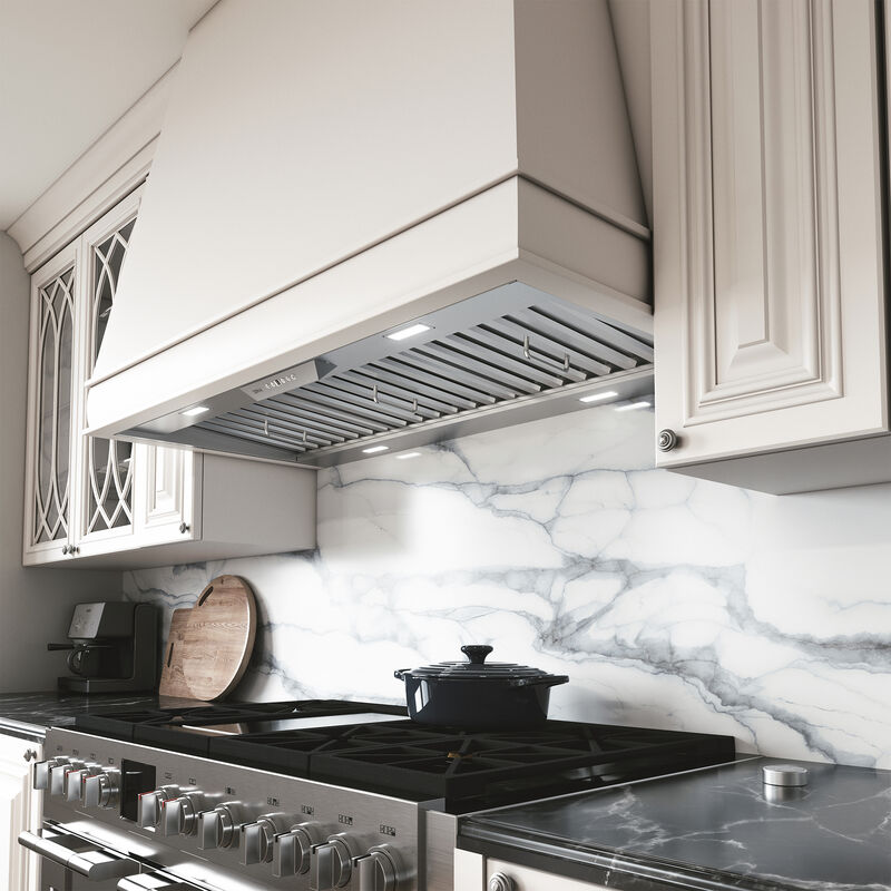 Range hood where Stovyn attaches magnetically
